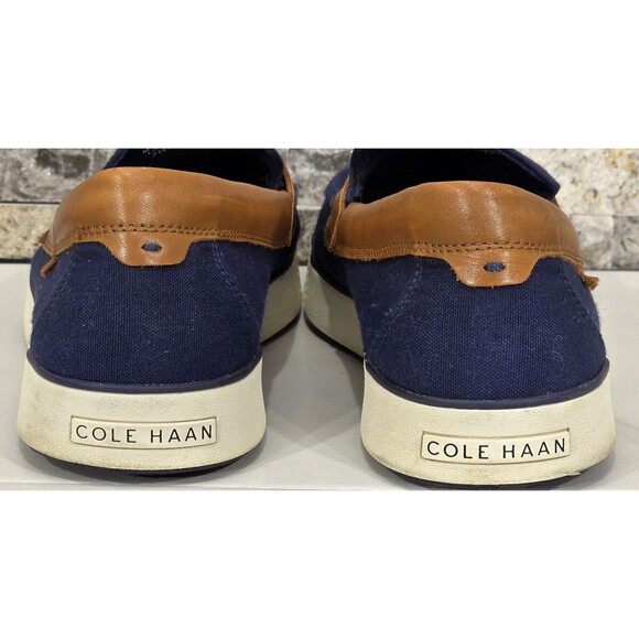 Cole Haan Nantucket 2.0 Penny Loafers Men\'s 11 M Canvas Leather Navy Coastal main image 12